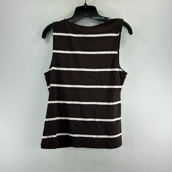 Sanctuary Twist-Front Tank Top Brown/White- Size XL- NWT - Picture 4 of 6